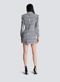 Veste de tailleur en tweed - Marine & Blanc