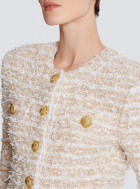 Short tweed jacket - White & Gold
