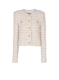 Short tweed jacket - White & Gold