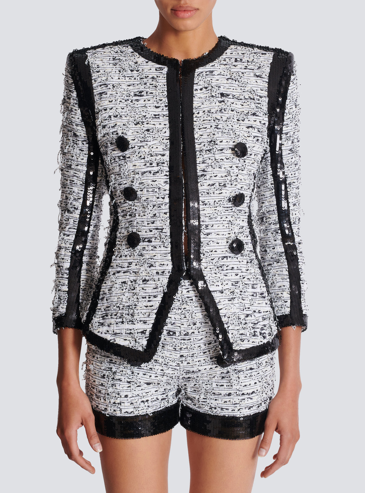 Veste bord à bord - Blanc & Noir