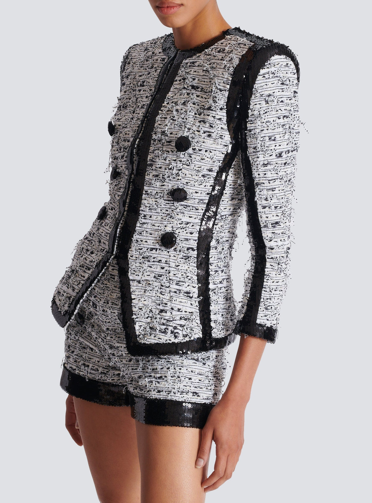 Edge-to-edge jacket - White & Black