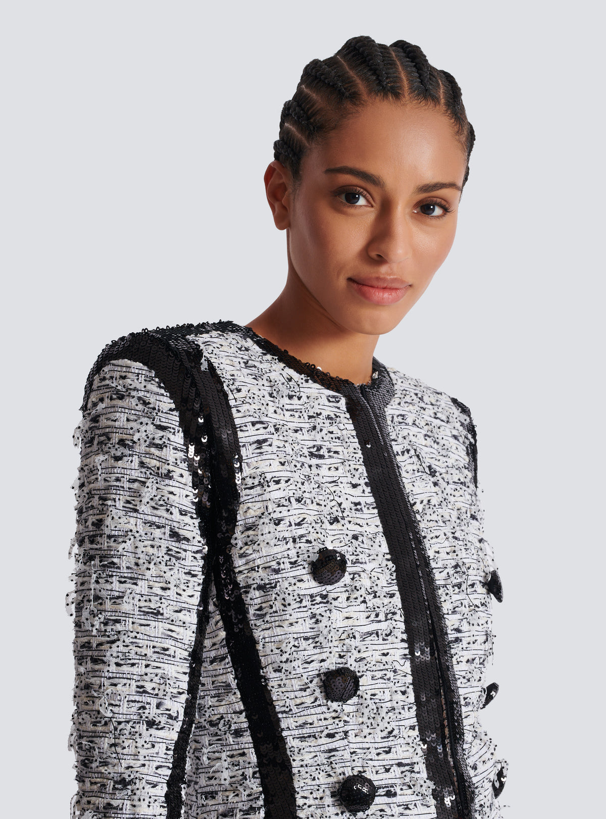 Veste bord à bord - Blanc & Noir