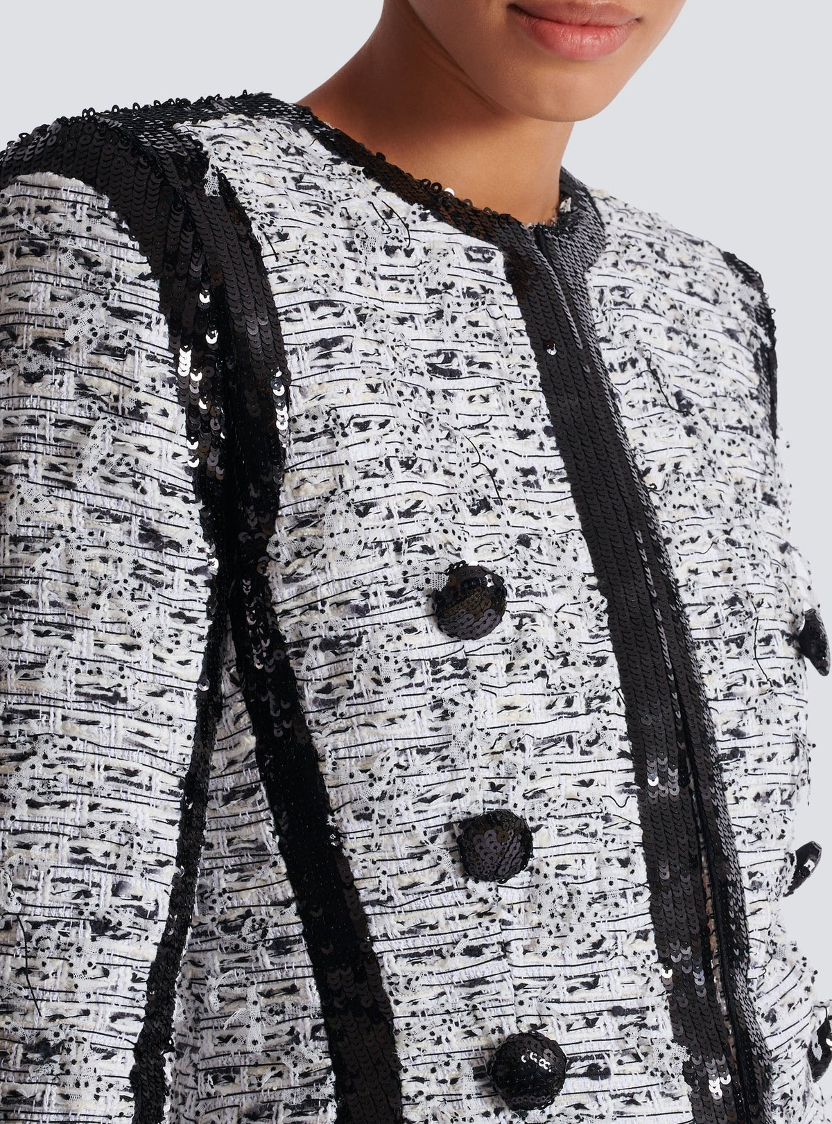 Edge-to-edge jacket - White & Black