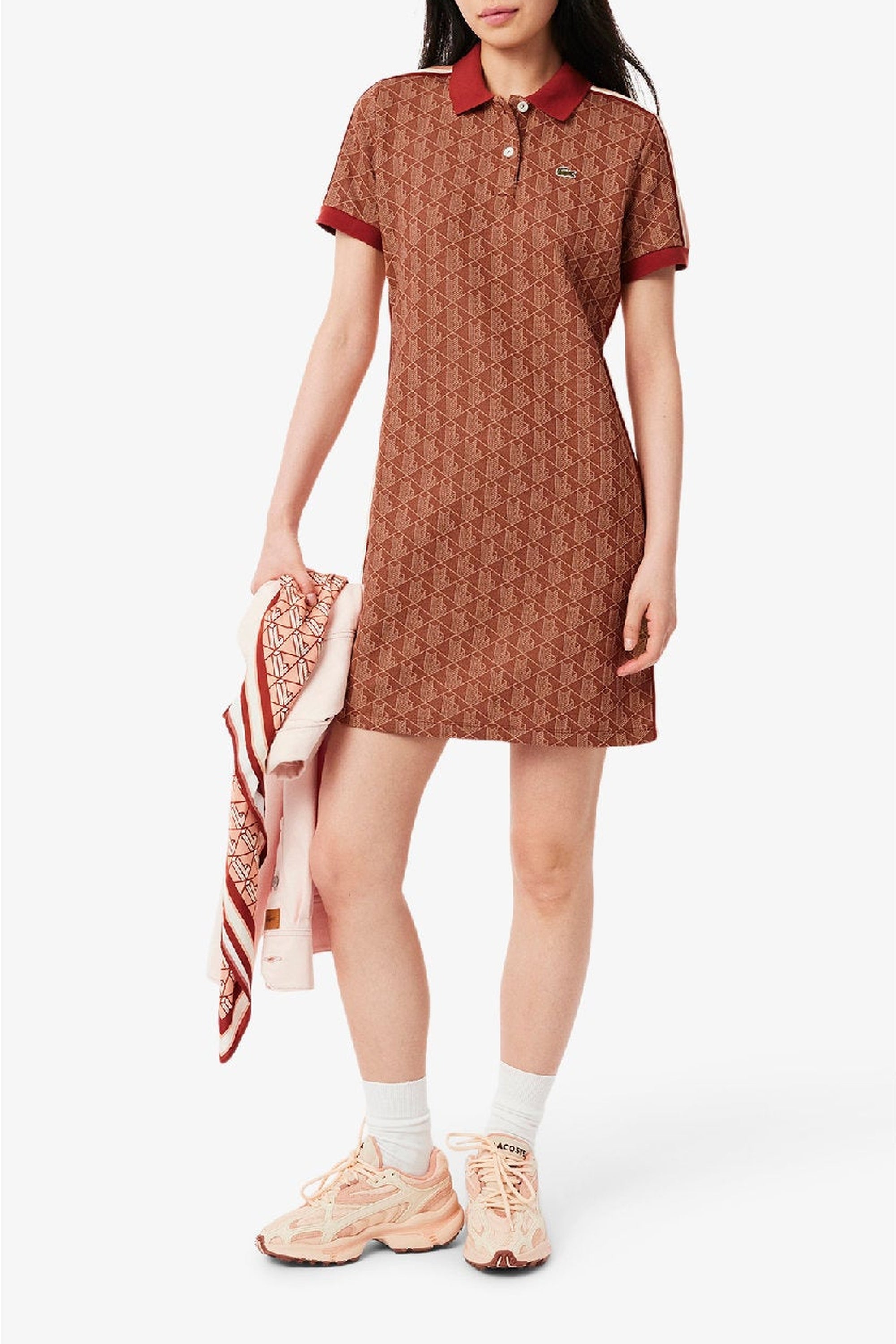 Robe polo ajustée en jacquard monogramme - Iberis & Latte