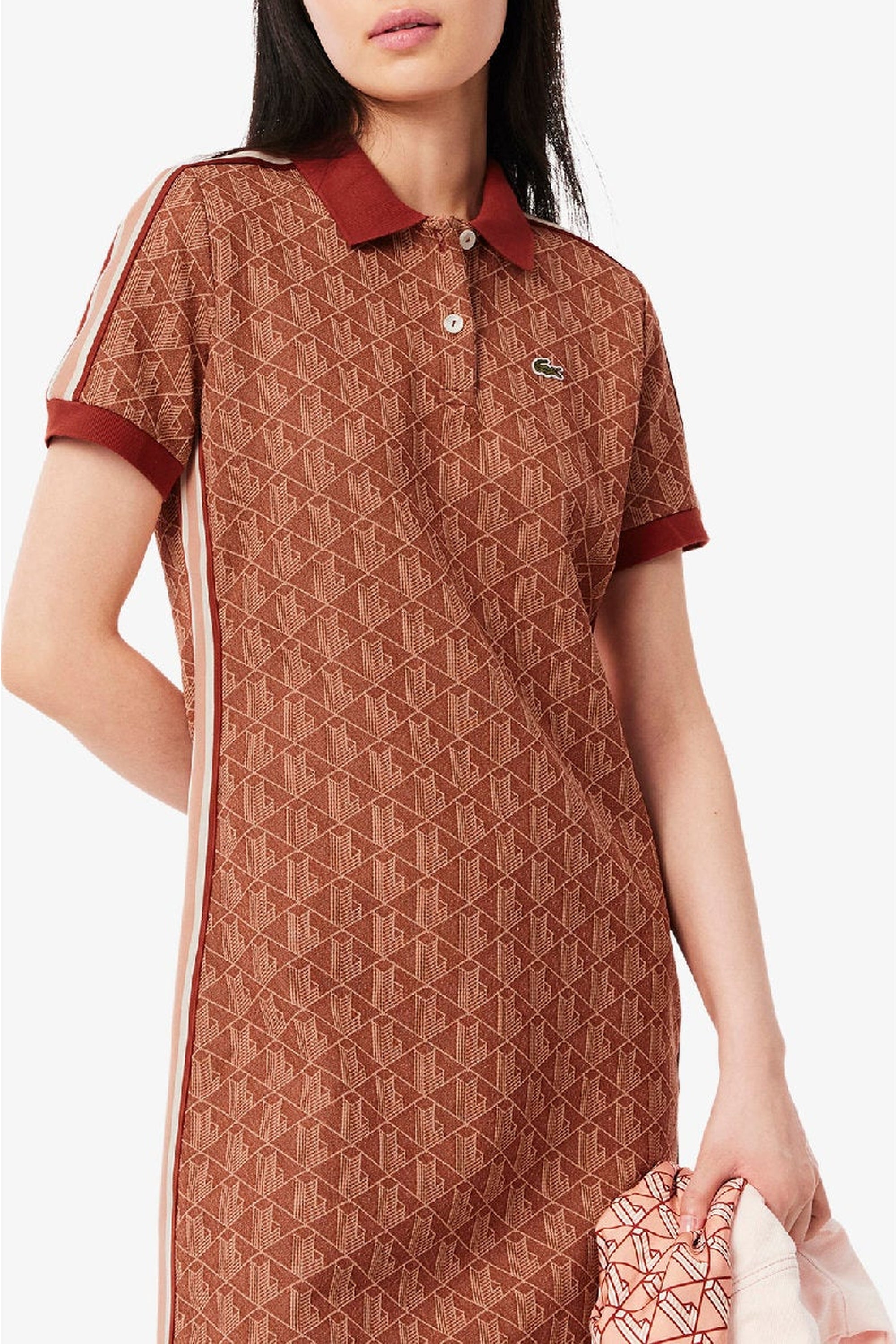 Robe polo ajustée en jacquard monogramme - Iberis & Latte