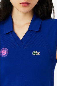 Robe Lacoste x Roland-Garros en maille - Cosmique & Malva