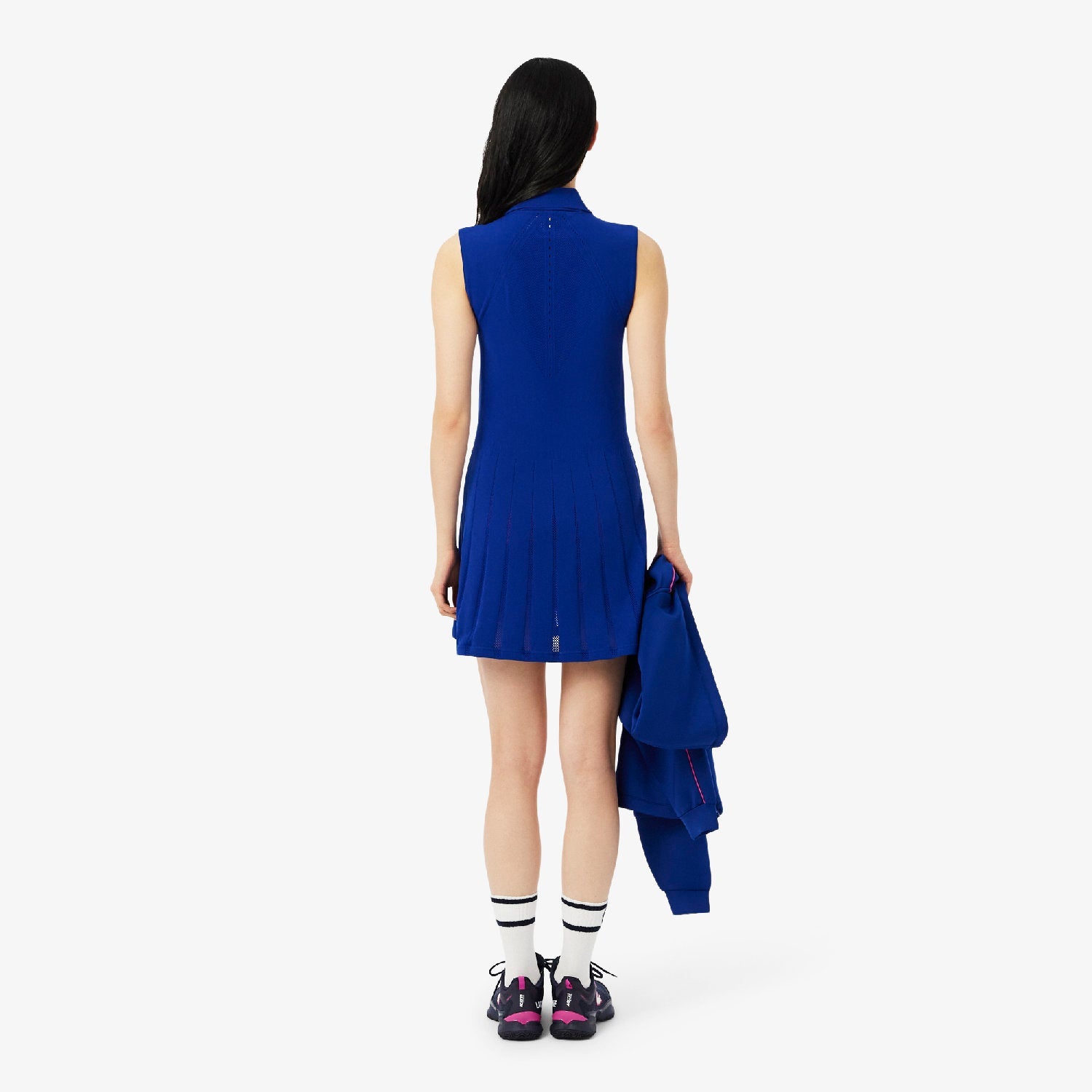 Robe Lacoste x Roland-Garros en maille - Cosmique & Malva