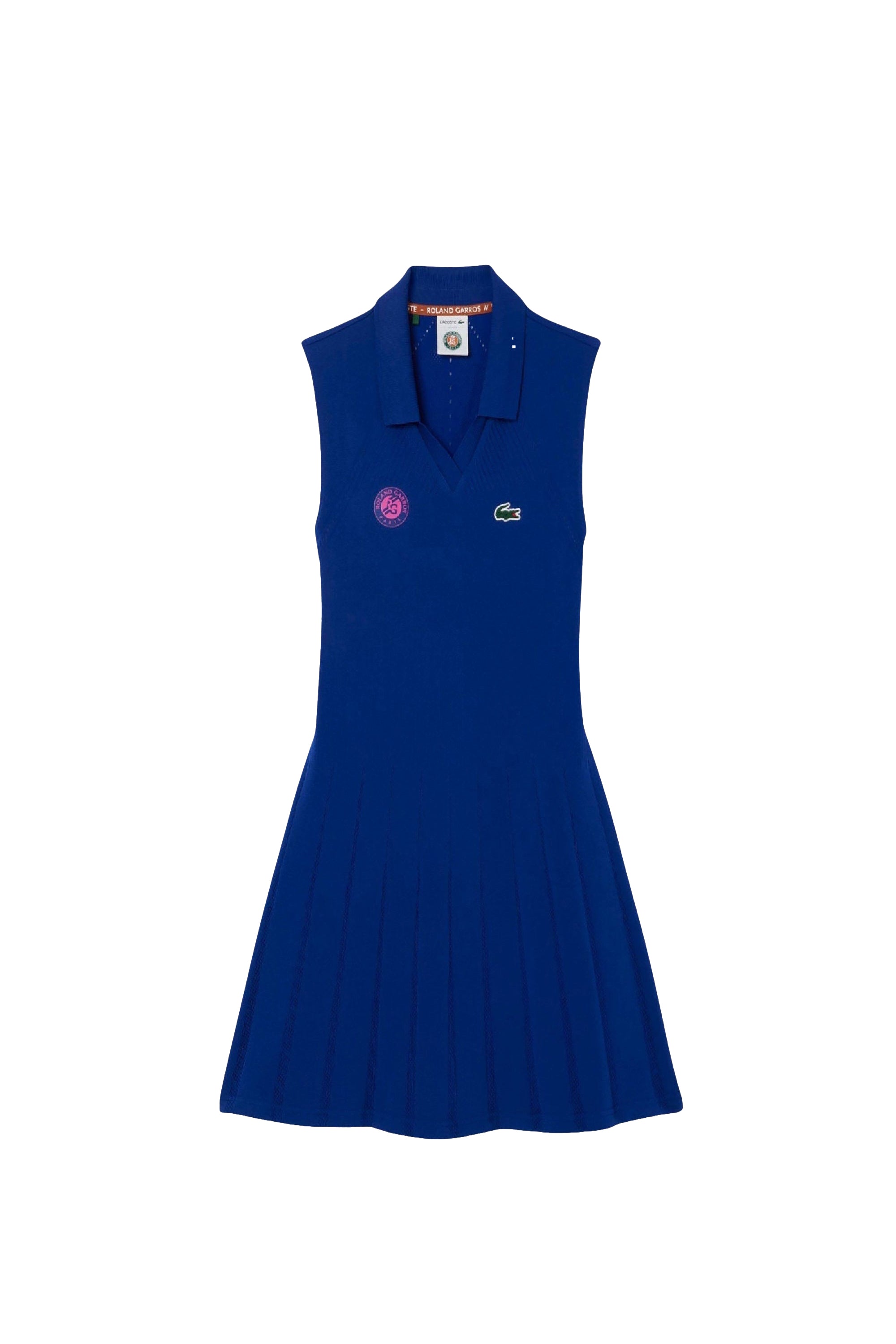 Robe Lacoste x Roland-Garros en maille - Cosmique & Malva