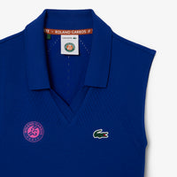 Robe Lacoste x Roland-Garros en maille - Cosmique & Malva