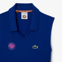 Robe Lacoste x Roland-Garros en maille - Cosmique & Malva