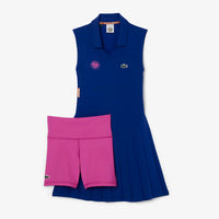 Robe Lacoste x Roland-Garros en maille - Cosmique & Malva