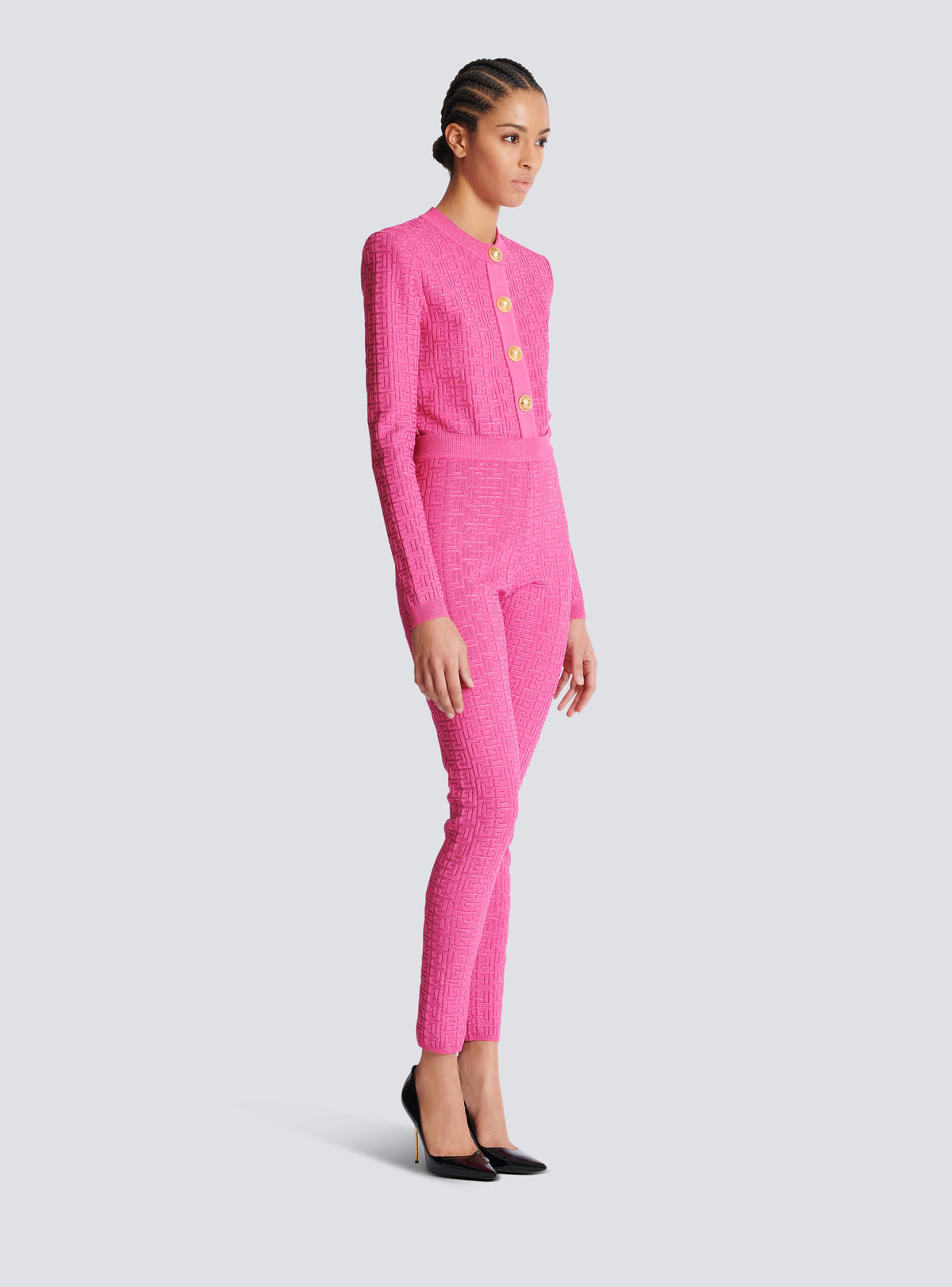 Legging en maille monogrammée - Rose & Argent