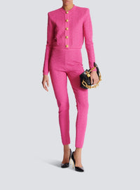Legging en maille monogrammée - Rose & Argent