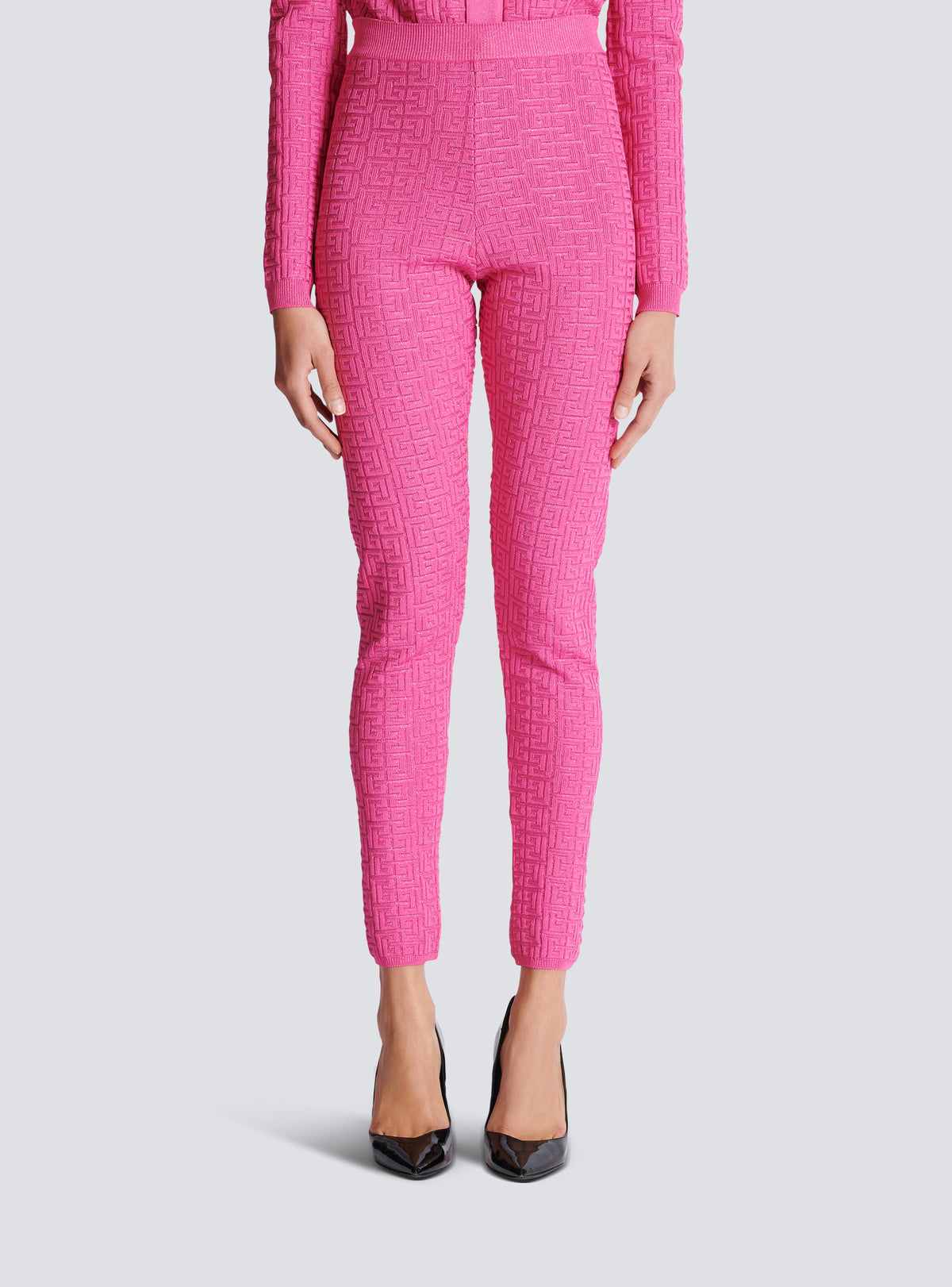 Legging en maille monogrammée - Rose & Argent