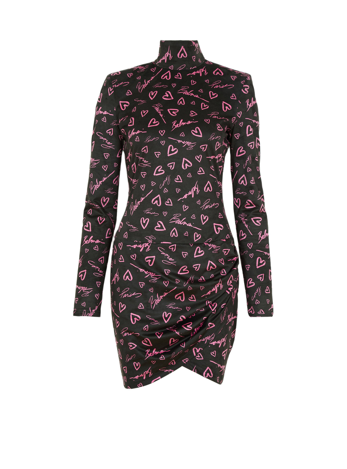 Robe bodycon imprimée crush  - Noir & Rose