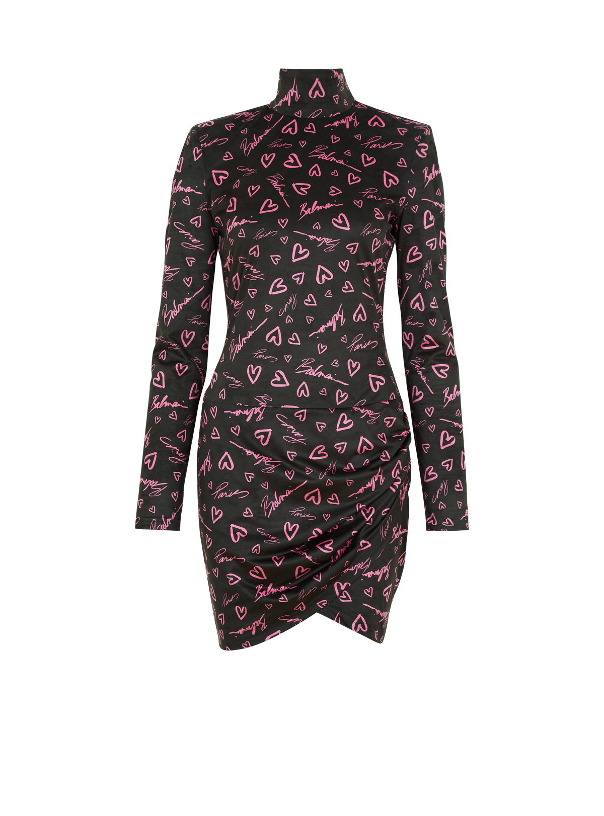 Robe bodycon imprimée crush  - Noir & Rose