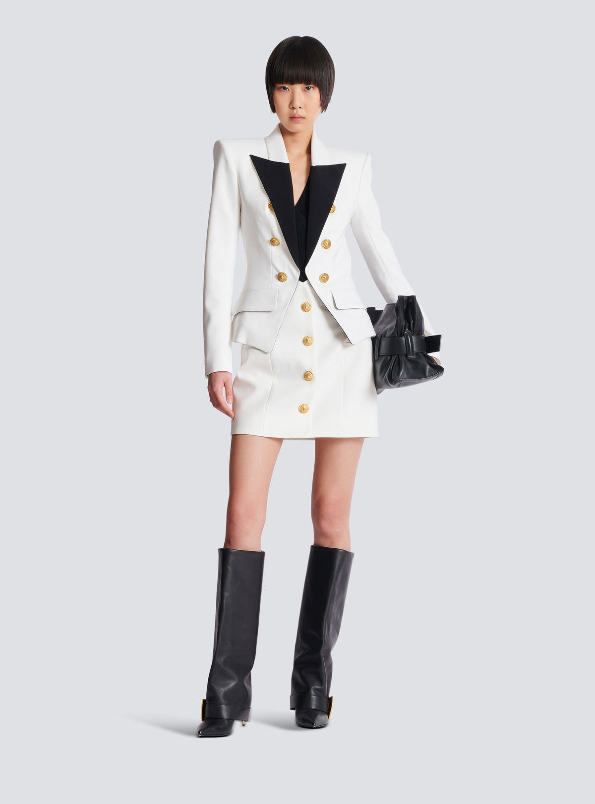 Veste 6 boutons bicolore - Noir & Blanc
