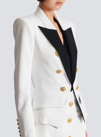 Two-tone 6-button jacket - Black & White
