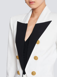 Two-tone 6-button jacket - Black & White
