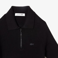 Robe polo en maille - Noir