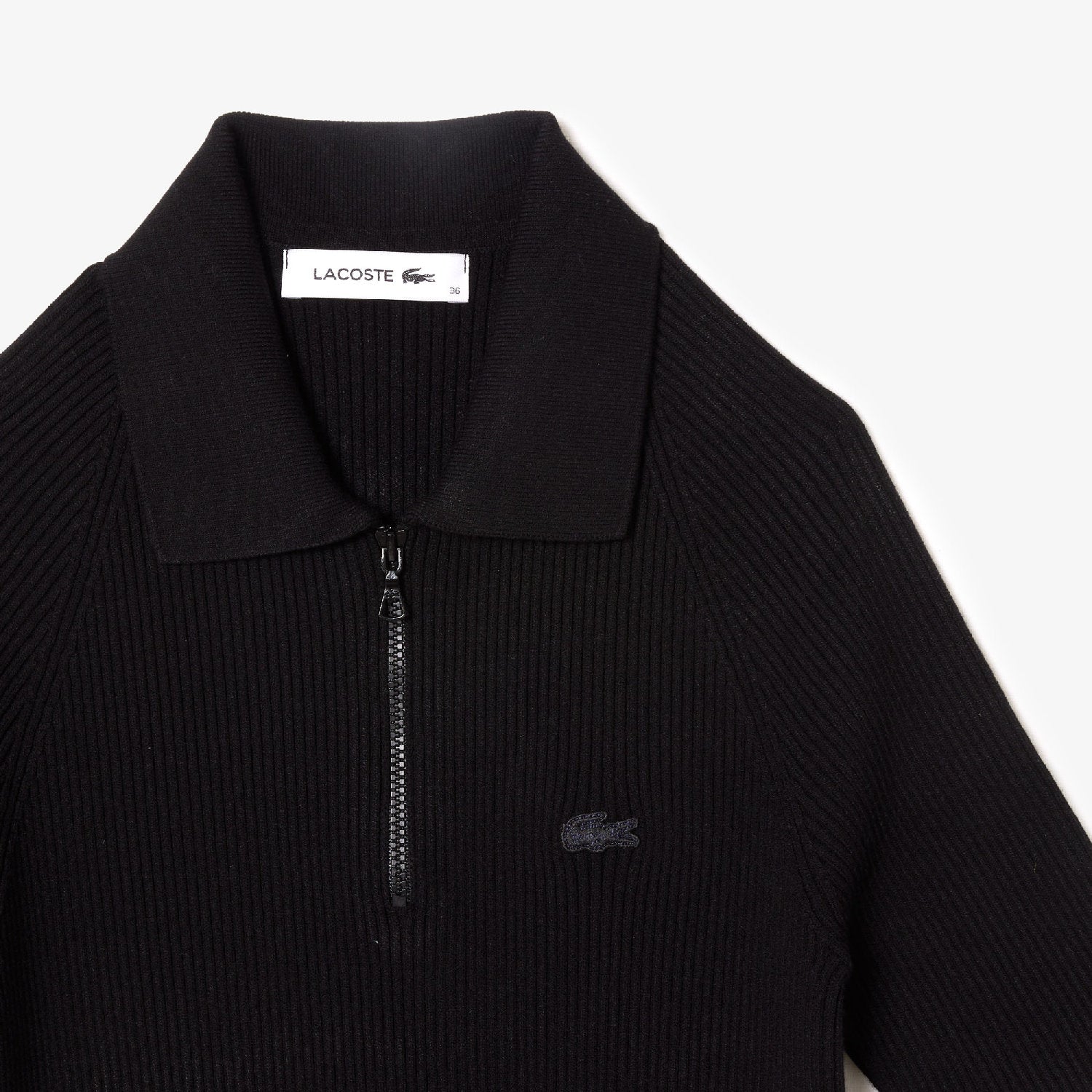 Robe polo en maille - Noir