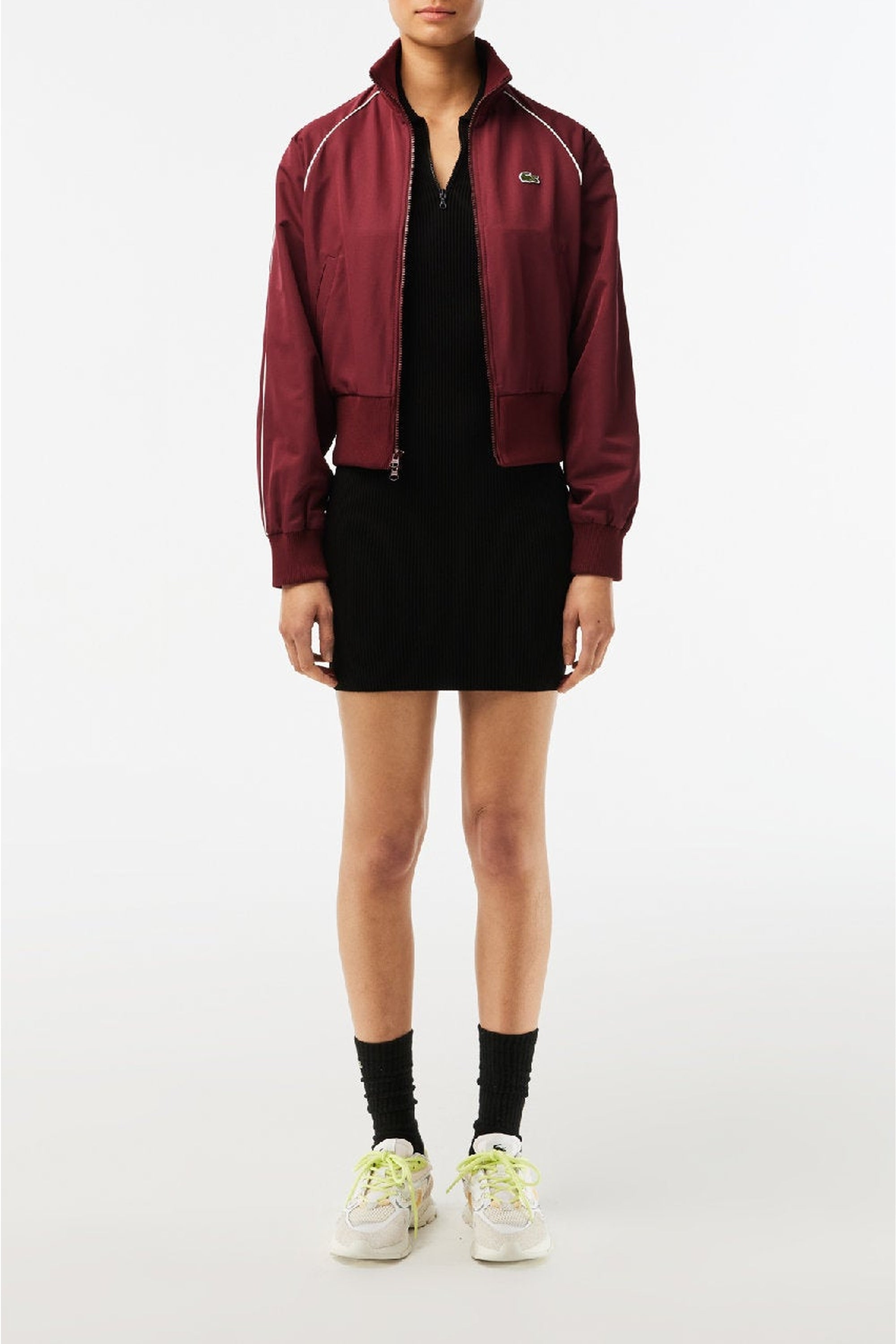 Robe polo en maille - Noir