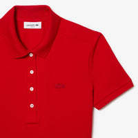 Robe polo ajustée en piqué - Rouge