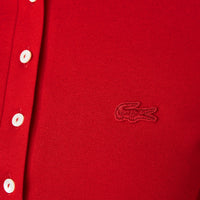 Robe polo ajustée en piqué - Rouge