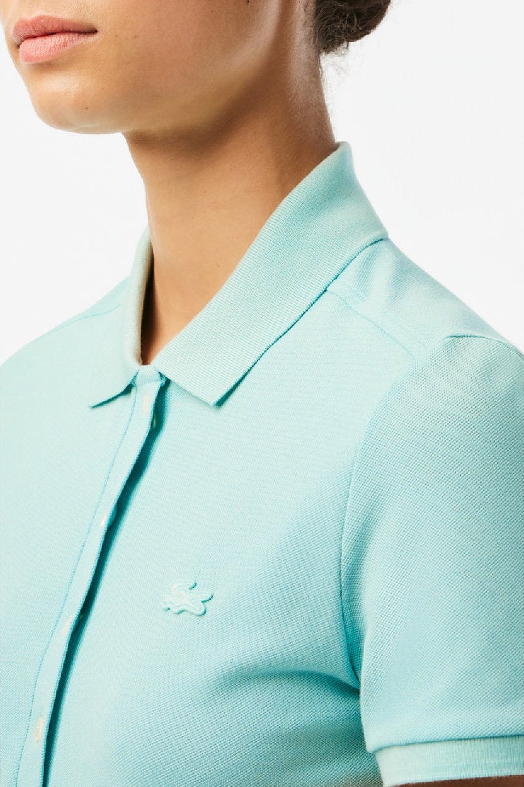 Robe polo ajustée en piqué - Pastille
