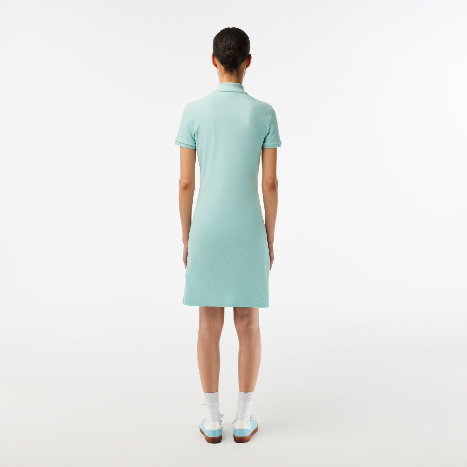 Robe polo ajustée en piqué - Pastille