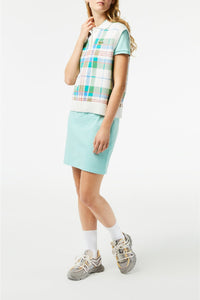 Fitted polo dress in piqué - Pastille