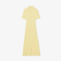 Robe polo ajustée en piqué - Jaune