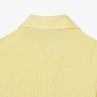 Fitted polo dress in piqué - Yellow