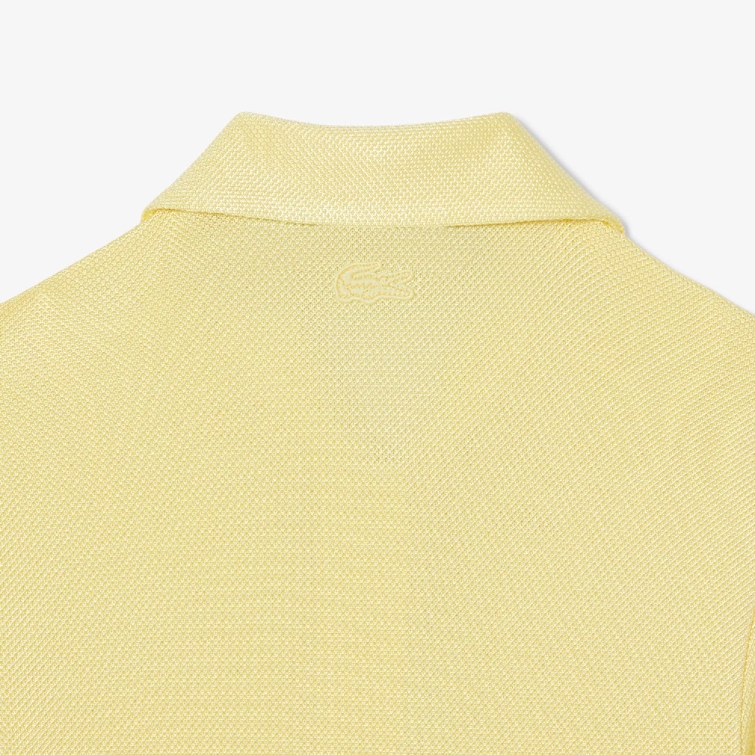 Fitted polo dress in piqué - Yellow
