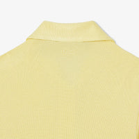 Robe polo ajustée en piqué - Jaune