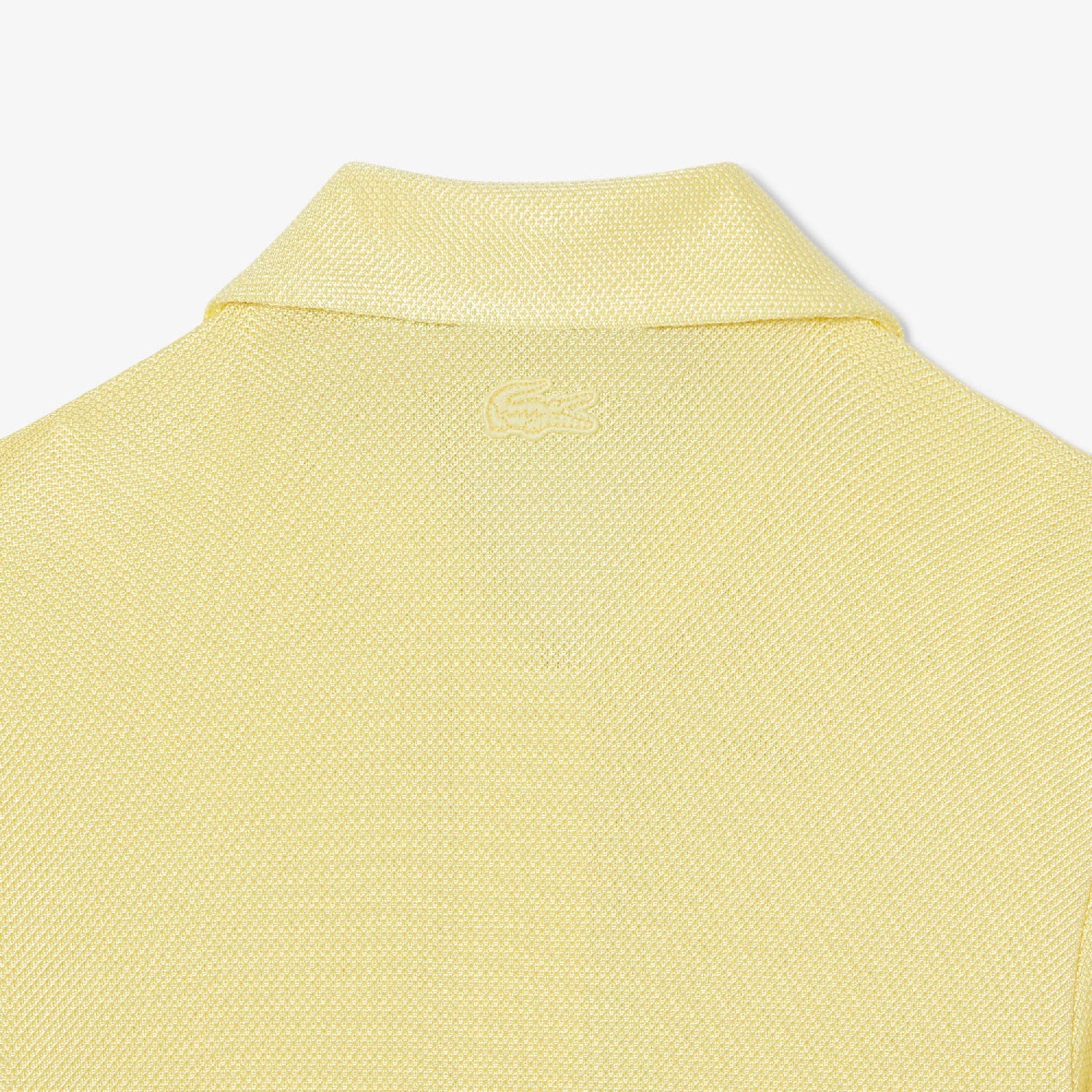 Robe polo ajustée en piqué - Jaune