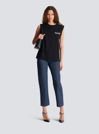 Débardeur imprimé balmain - Noir & Blanc