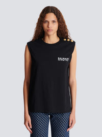 Débardeur imprimé balmain - Noir & Blanc