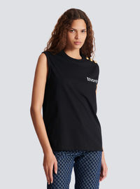 Débardeur imprimé balmain - Noir & Blanc