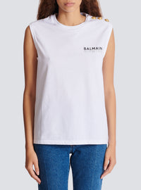 Débardeur imprimé balmain - Blanc & Noir