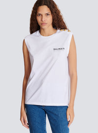 Débardeur imprimé balmain - Blanc & Noir