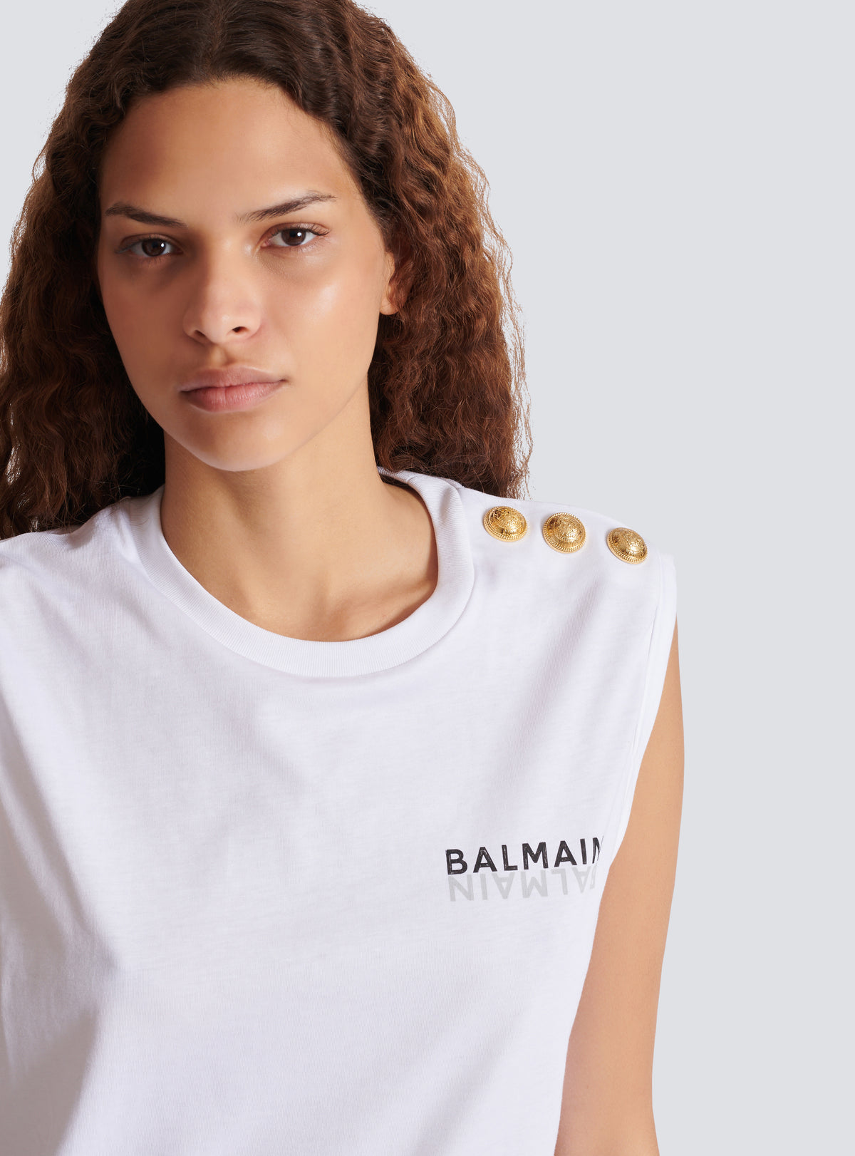 Débardeur imprimé balmain - Blanc & Noir