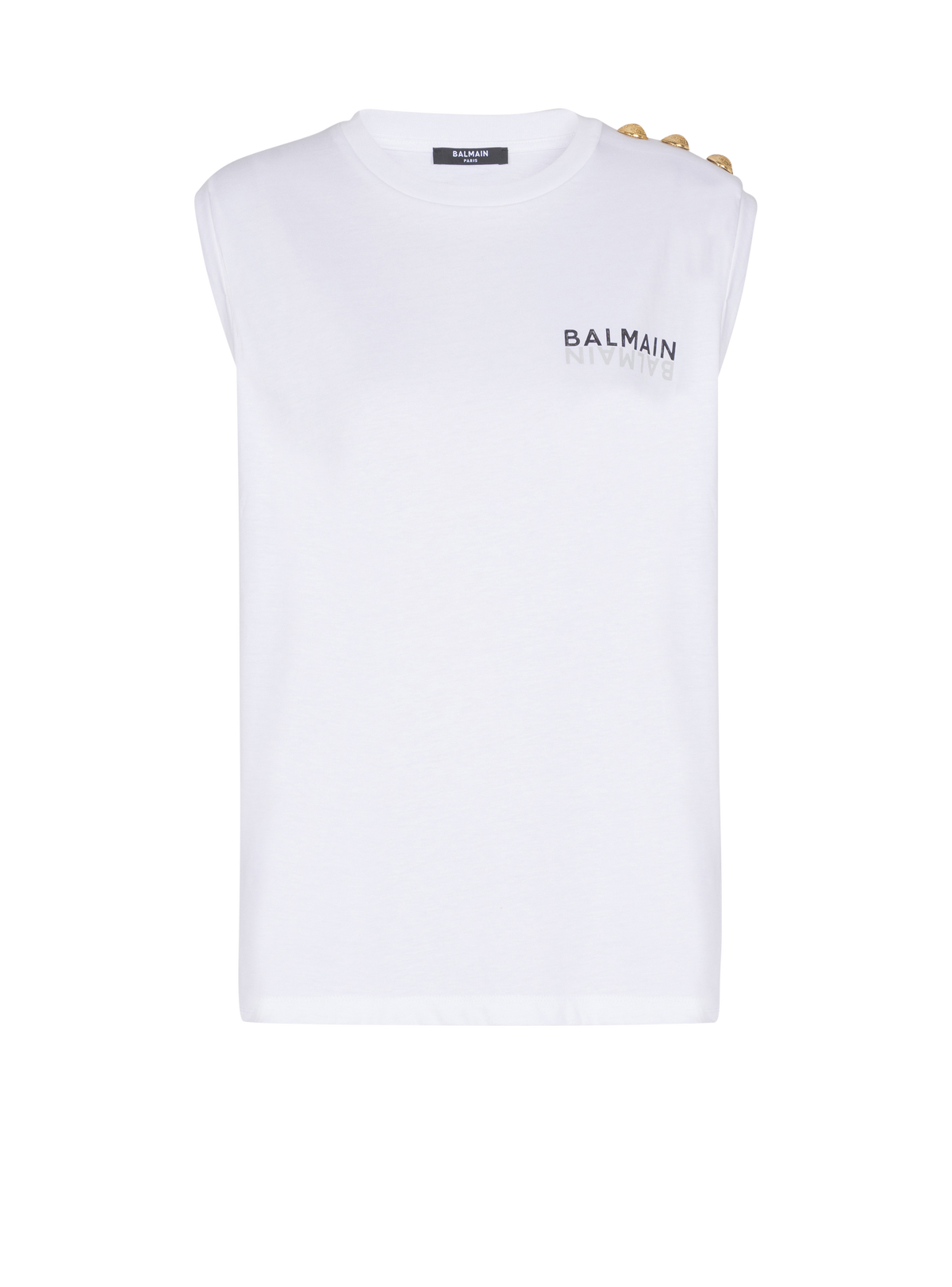 Débardeur imprimé balmain - Blanc & Noir