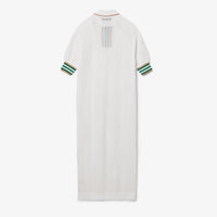 Robe à col polo en maille - Blanc
