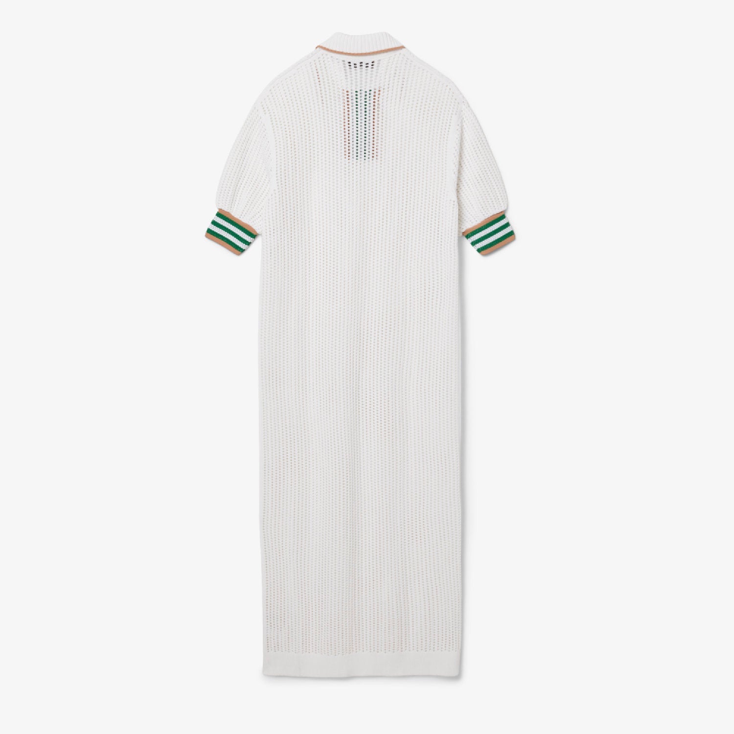 Robe à col polo en maille - Blanc