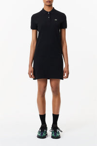 Robe polo en petit piqué - Noir