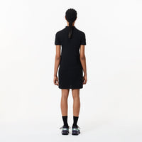 ZDOUBLON_Robe polo in small piqué - Black