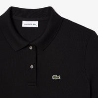 Polo dress in petit piqué - Black