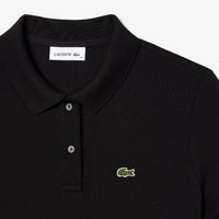 Robe polo en petit piqué - Noir
