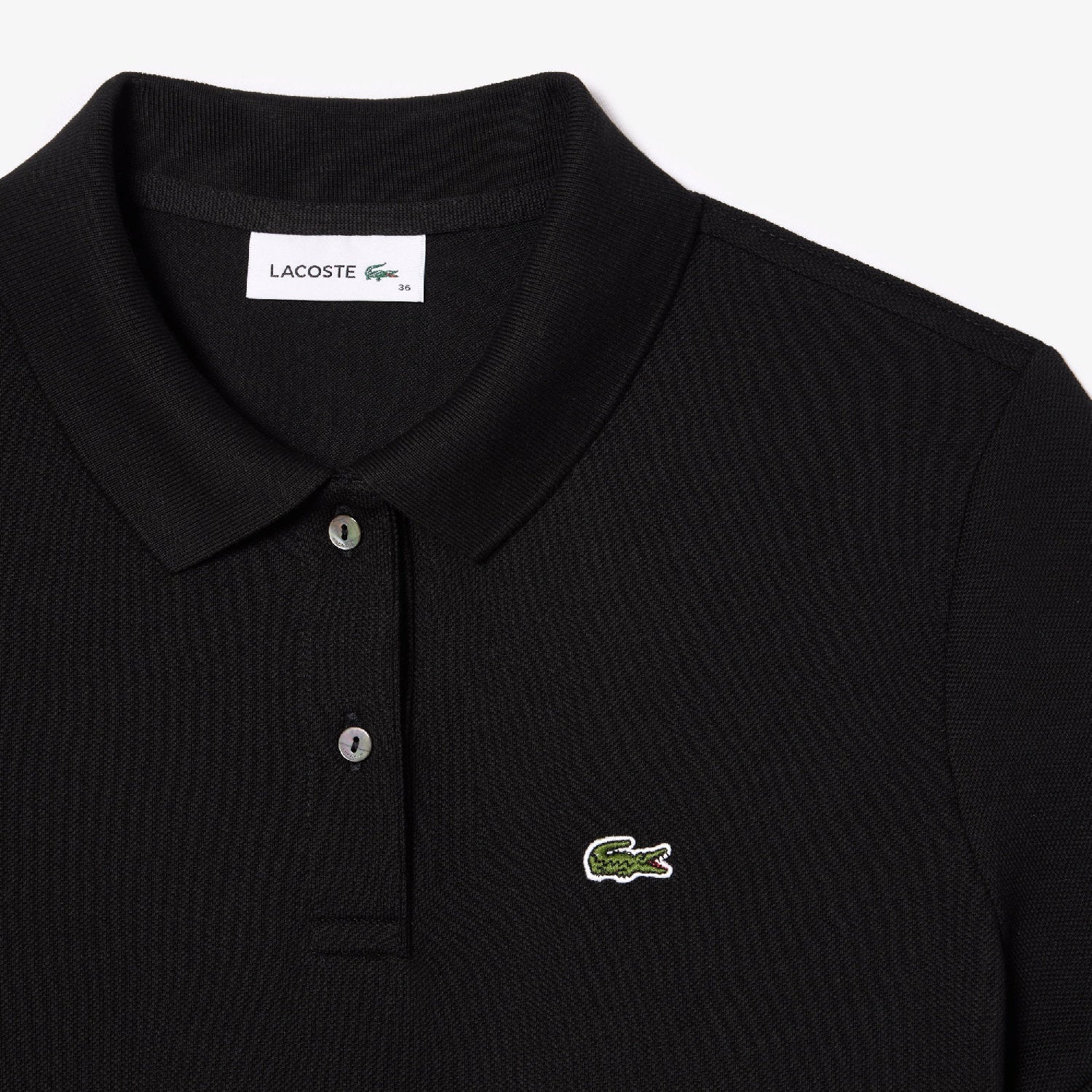 Robe polo en petit piqué - Noir